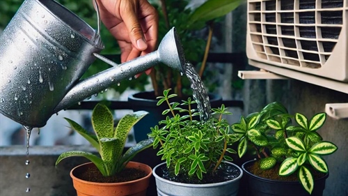 Watering plants with air conditioner water: pros and cons