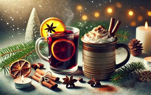 Bevande calde natalizie fatte in casa: vin brulé, cioccolata e tisane aromatiche