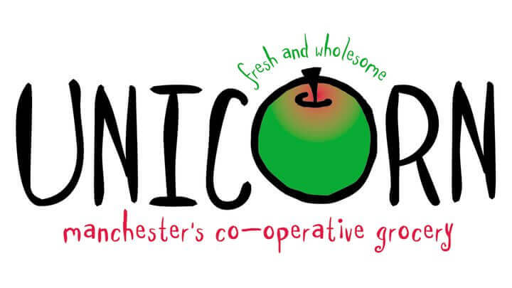 Negozio Biologico Unicorn Grocery Manchester Inghilterra GB Regno Unito UK Logo
