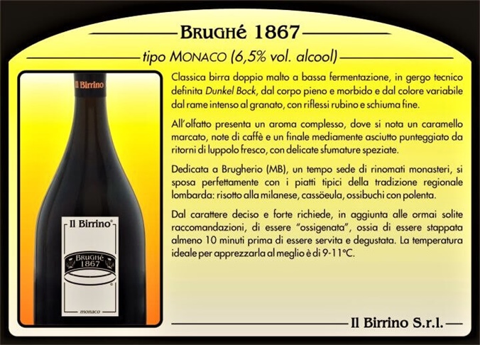 Birrificio Biologico Il Birrino Brugherio Monza Brianza MB Lombardia Italia Birra Brughe Monaco